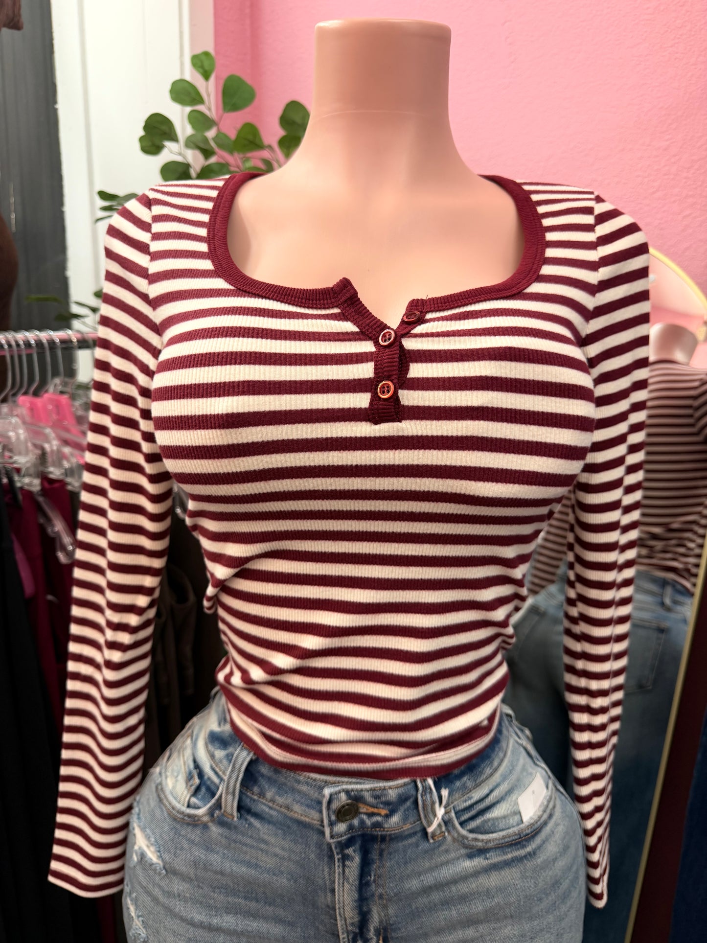 Stripes Henley top