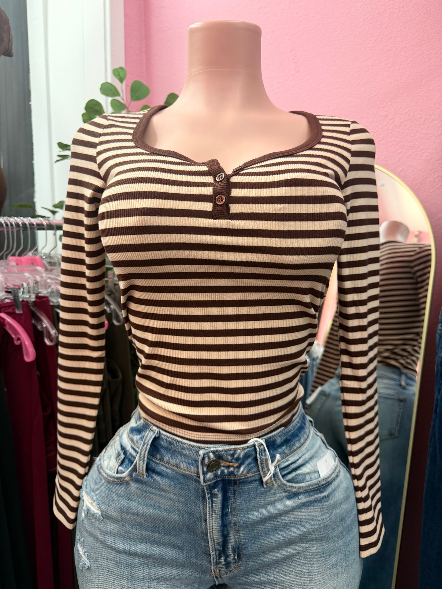Stripes Henley top