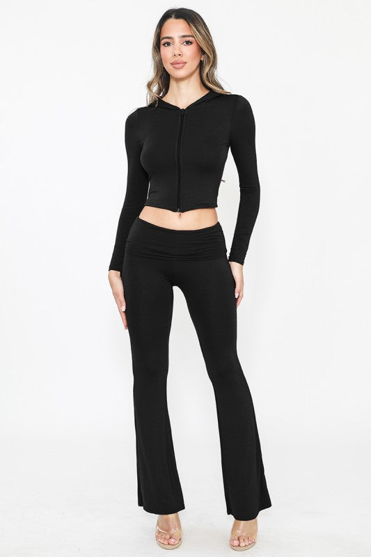 Hoodie flare pants set